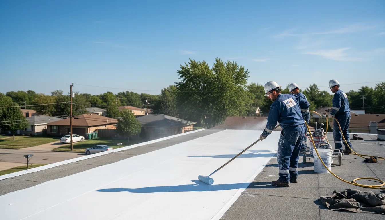 Commercial roof coating in Springville, NY near me